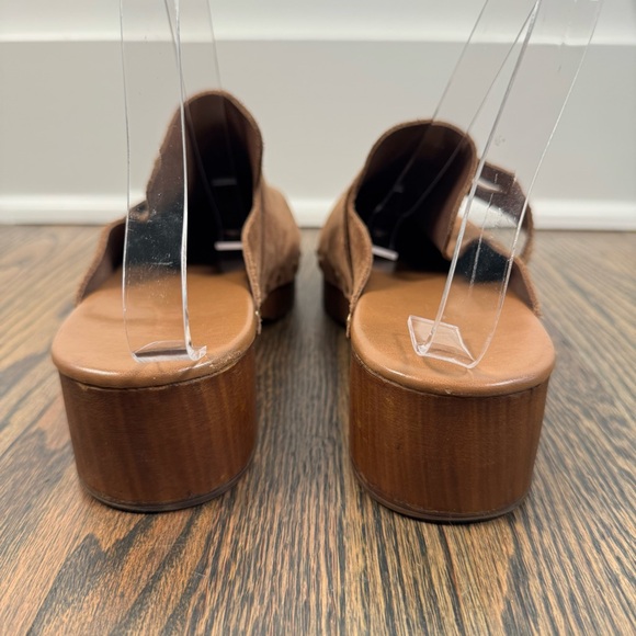 Avellini Brown suede Italian wooden clogs Size 39/8 - Picture 5 of 9